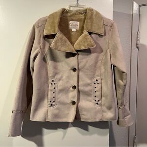 Calispia - Faux Suede and Faux Shearling Jacket